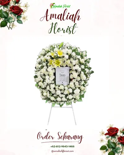 Krans Bunga Duka Cita di Sawahan Timur